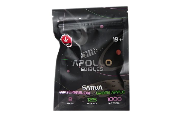 Apollo Edibles - Watermelon x Green Apple Shooting Stars 1000mg THC Sativa