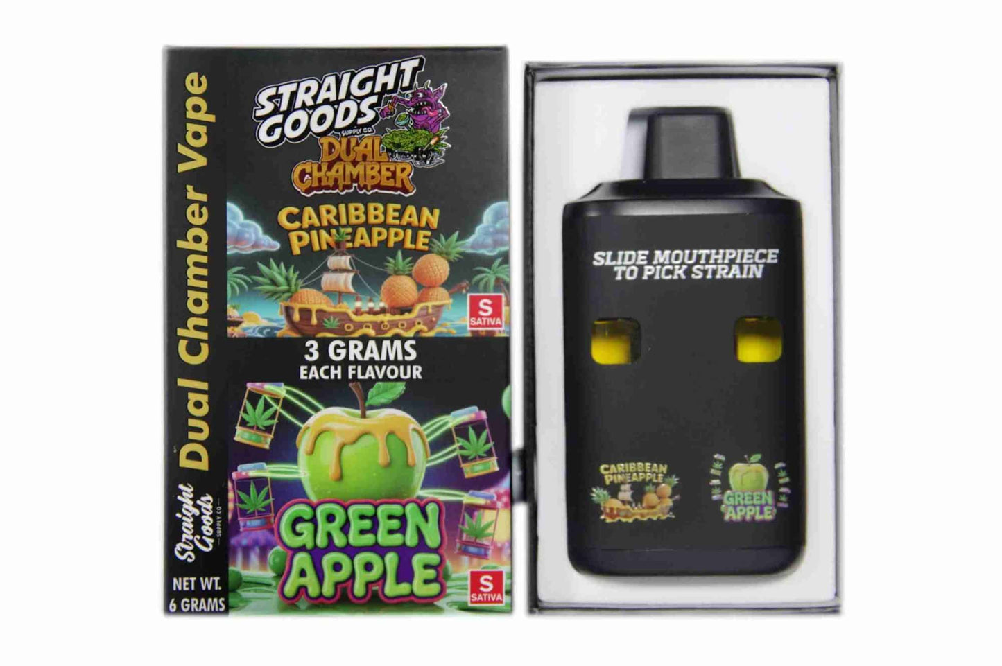 Straight Goods Dual Chamber Vape - (3 Grams + 3 Grams)