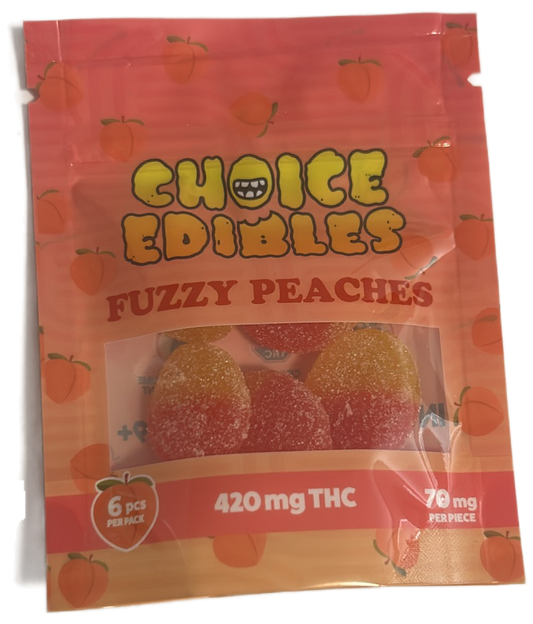 Choice Edibles Fuzzy Peaches 420mg