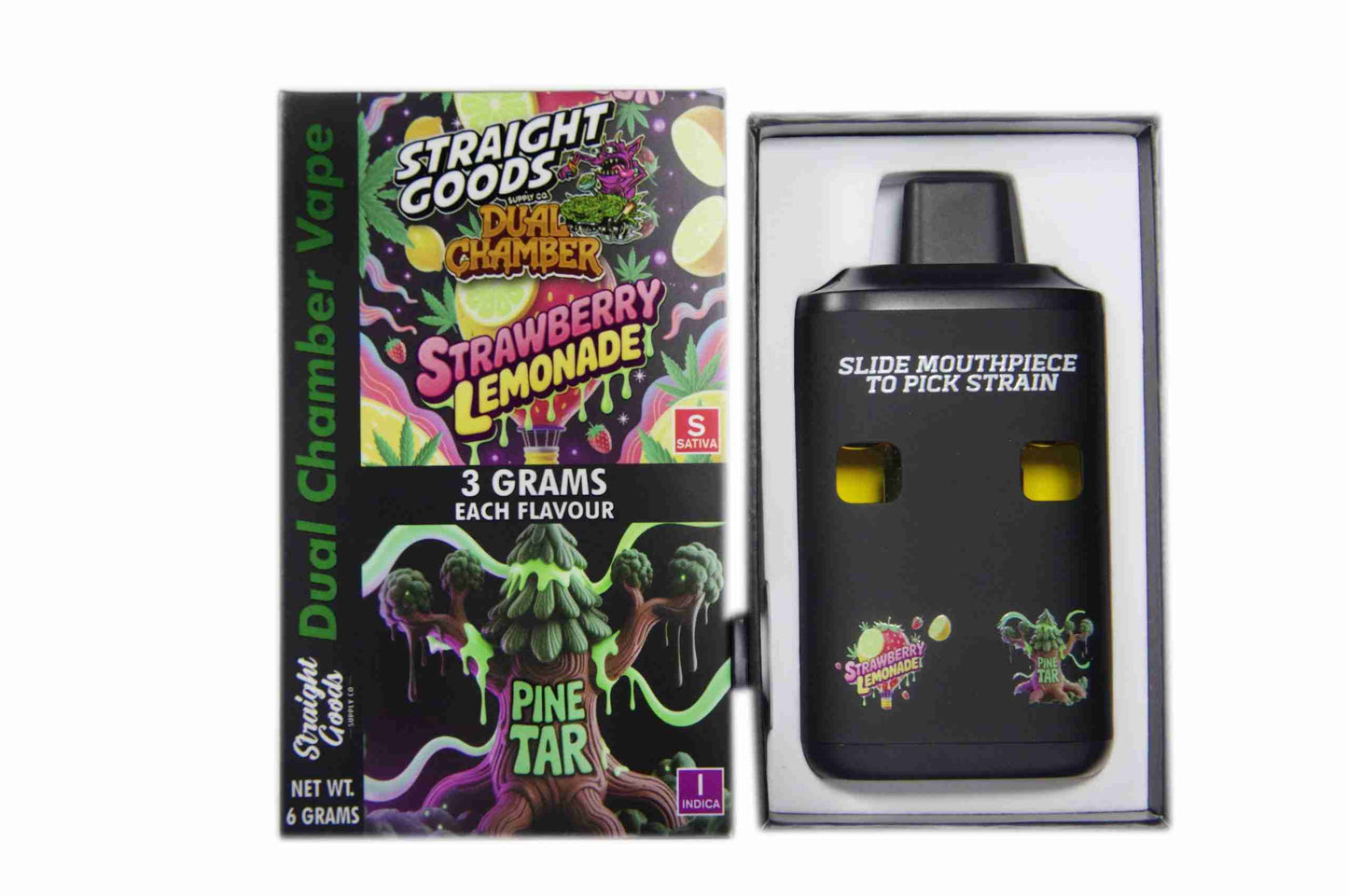 Straight Goods Dual Chamber Vape - (3 Grams + 3 Grams)
