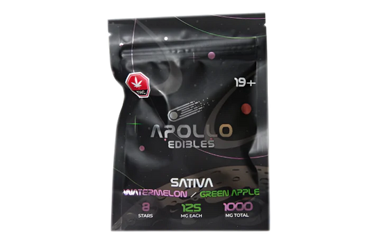 Apollo Edibles - Watermelon x Green Apple Shooting Stars 1000mg THC Sativa